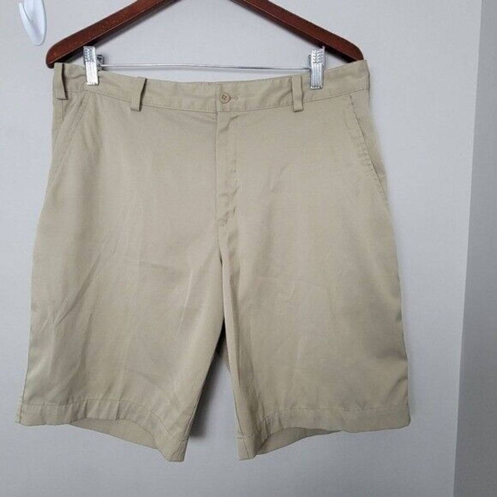 Nike Golf Shorts Flat Front Tech Khaki Beige 330239-235 Men’s Size 34